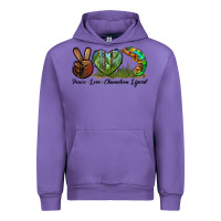 Tulip Peace Love Chameleon Lizard Urban Hoodie - LillyAllenDesigns