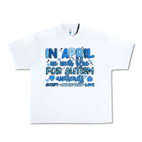 White in april we wear blue for autism awareness Urban Heavy Tee - Artiststas