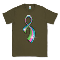 Army Green metastatic breast cancer ribbon Classic Tee - LillyAllenDesigns