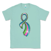 Seafoam metastatic breast cancer ribbon Classic Tee - LillyAllenDesigns