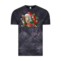 Cloud Black Joy Christmas Goat Vintage Tee - LillyAllenDesigns