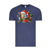 Vintage Denim Joy Christmas Goat Vintage Tee - LillyAllenDesigns