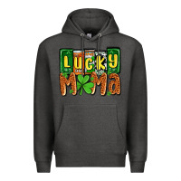 Charcoal Heather St. Patrick's lucky mama Premium Hoodie - OliviaCreatesArt
