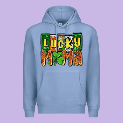 St. Patrick's Lucky Mama Premium Hoodie Designed By Oliviacreatesart