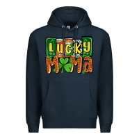 Navy St. Patrick's lucky mama Premium Hoodie - OliviaCreatesArt