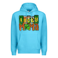Ocean Blue St. Patrick's lucky mama Premium Hoodie - OliviaCreatesArt
