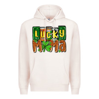 Pale Pink St. Patrick's lucky mama Premium Hoodie - OliviaCreatesArt