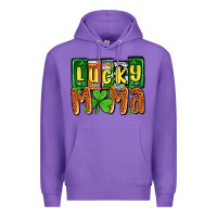 Purple St. Patrick's lucky mama Premium Hoodie - OliviaCreatesArt