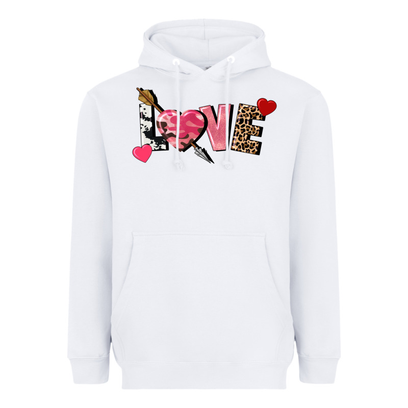 Love Valentine's Day Heavyweight Hoodie by FaDigitalArtStudio | Teevron