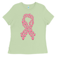 Matcha breast cancer ribbon Ladies Tee - MaliasSmallBusiness