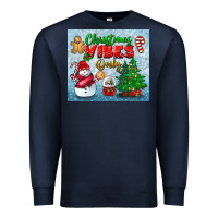 Navy christmas vibes only tumbler Premium Sweatshirt - BundleAndBundleShop