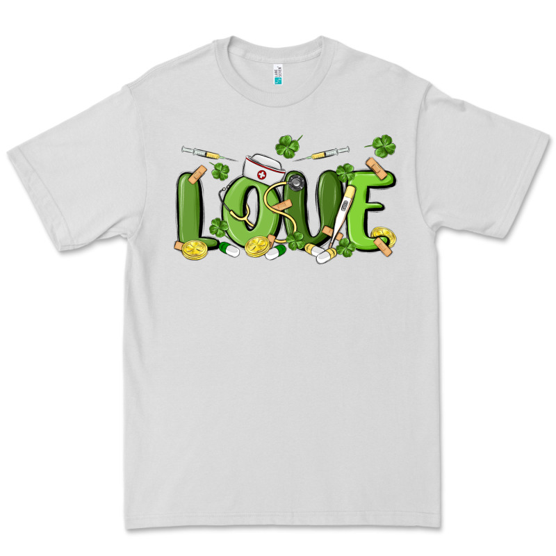 St Patricks Love Nurse Premium Tee by MaliasSmallBusiness | Teevron