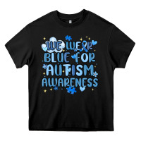 Black we wear blue for autism awareness Heavy Core Tee - MaliasSmallBusiness