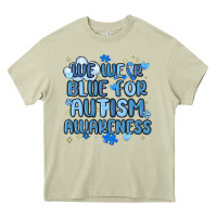 Mossy we wear blue for autism awareness Heavy Core Tee - MaliasSmallBusiness