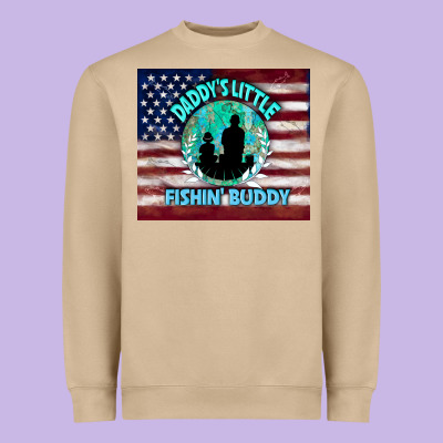 Daddy's Little Fishin Buddy Heavyweight Sweatshirt Designed By Tumblerdesignbyshophia