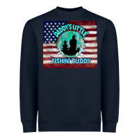 Navy daddy's little fishin buddy Heavyweight Sweatshirt - TumblerDesignByShophia