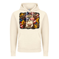 Vintage Artic Western 4th Of July Cow Background Vintage Hoodie - LillyAllenDesigns