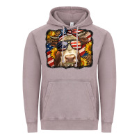 Vintage Zinc Western 4th Of July Cow Background Vintage Hoodie - LillyAllenDesigns