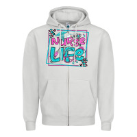 Dove Grey nurse life olivia  (1) Zipper Hoodie - OliviaCreatesArt