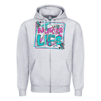 Heather Grey nurse life olivia  (1) Zipper Hoodie - OliviaCreatesArt