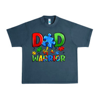 Midnight Navy dad of a warrior Urban Heavy Tee - Artiststas