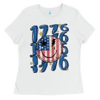 White 1776 Ladies Tee - MaliasSmallBusiness