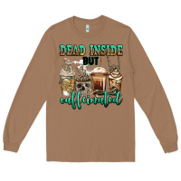 Toasted Coconut dead inside but caffeinated skeleton coffee cups Long Sleeve Tee - Jasminsmagicworld