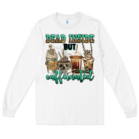 White dead inside but caffeinated skeleton coffee cups Long Sleeve Tee - Jasminsmagicworld