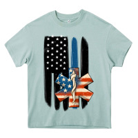 Ems American Flag Heavy Core Tee | Teevron