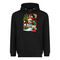 Black christmas gnome truck Heavyweight Hoodie - BundleAndBundleShop