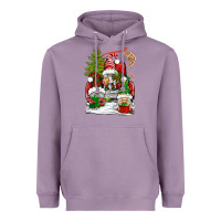 Lavender christmas gnome truck Heavyweight Hoodie - BundleAndBundleShop