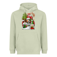 Matcha christmas gnome truck Heavyweight Hoodie - BundleAndBundleShop