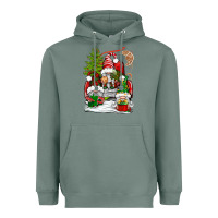 Sage christmas gnome truck Heavyweight Hoodie - BundleAndBundleShop