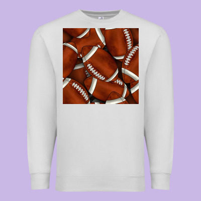 American Football Seamless Pattern Premium Sweatshirt Designed By Bundleandbundleshop