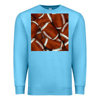 Ocean Blue american football seamless pattern Premium Sweatshirt - BundleAndBundleShop