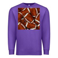 Purple american football seamless pattern Premium Sweatshirt - BundleAndBundleShop
