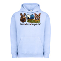 Pigment Grape Ice Peace Love Bengal Cat Head Urban Hoodie - LillyAllenDesigns