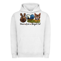 Pigment Lunar Rock Peace Love Bengal Cat Head Urban Hoodie - LillyAllenDesigns