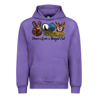 Tulip Peace Love Bengal Cat Head Urban Hoodie - LillyAllenDesigns
