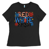 Black red white boujee Ladies Tee - MaliasSmallBusiness