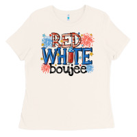 Bone red white boujee Ladies Tee - MaliasSmallBusiness