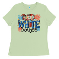 Matcha red white boujee Ladies Tee - MaliasSmallBusiness