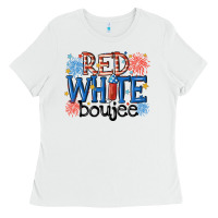 White red white boujee Ladies Tee - MaliasSmallBusiness