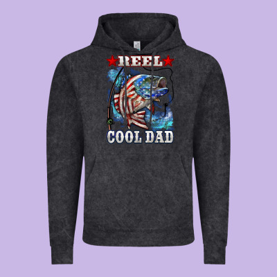 Reel Cool Dad Bass 4th Of July Vintage Hoodie Designed By Lillyallendesigns