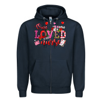 Navy one loved nurse valentine's day Zipper Hoodie - OliviaCreatesArt