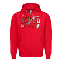 Red one loved nurse valentine's day Zipper Hoodie - OliviaCreatesArt