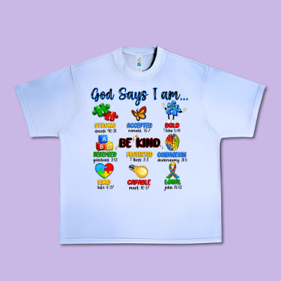God Says I Am Autism Urban Heavy Tee Designed By Artiststas