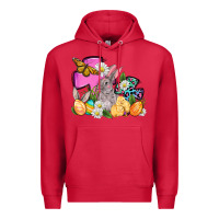 Cardinal Easter rabbits and cross Premium Hoodie - OliviaCreatesArt