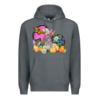 Rock Easter rabbits and cross Premium Hoodie - OliviaCreatesArt