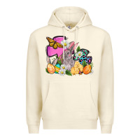 Sandshell Easter rabbits and cross Premium Hoodie - OliviaCreatesArt